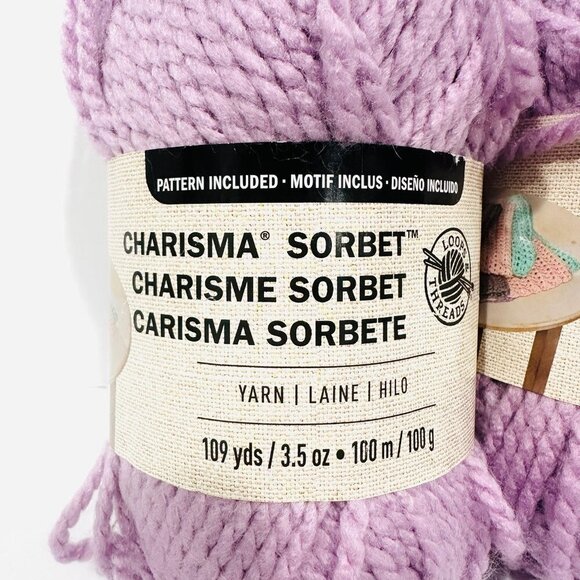 NIP Vintage Loops & Threads Charisma Sorbet Lavender Yarn Lot 6847 - 2 skeins - Picture 2 of 4